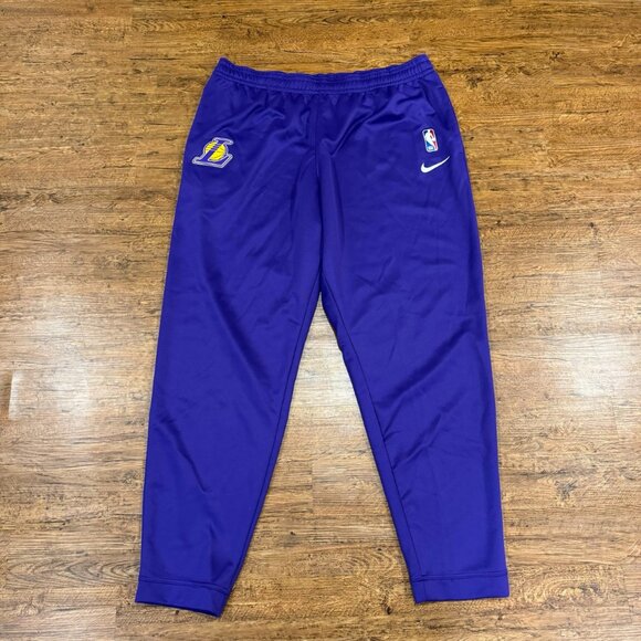 Nike Purple Los Angeles Lakers Spotlight Warm Up NBA Issued Sweat Pants Men 4XLT - Picture 1 of 11